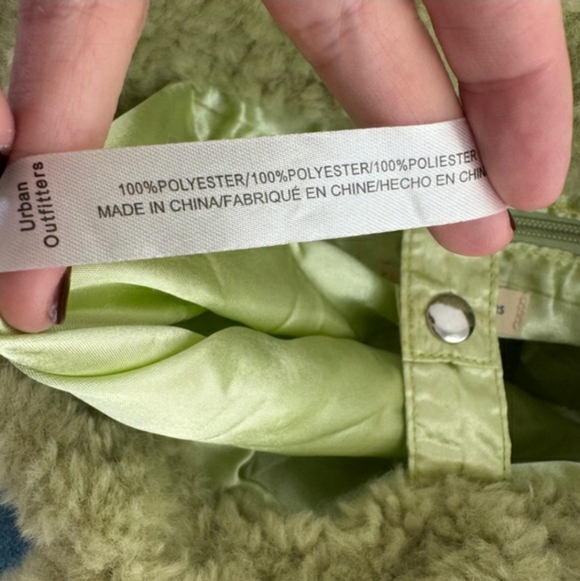 Urban Outfitters Green Fuzzy Tote Bag - Picture 5 of 12